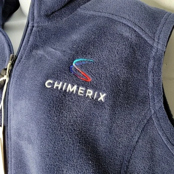 Core 365 Women's Fleece Vest XL Navy Full Zip Sleeveless Chimerix Logo NWT - Picture 4 of 9